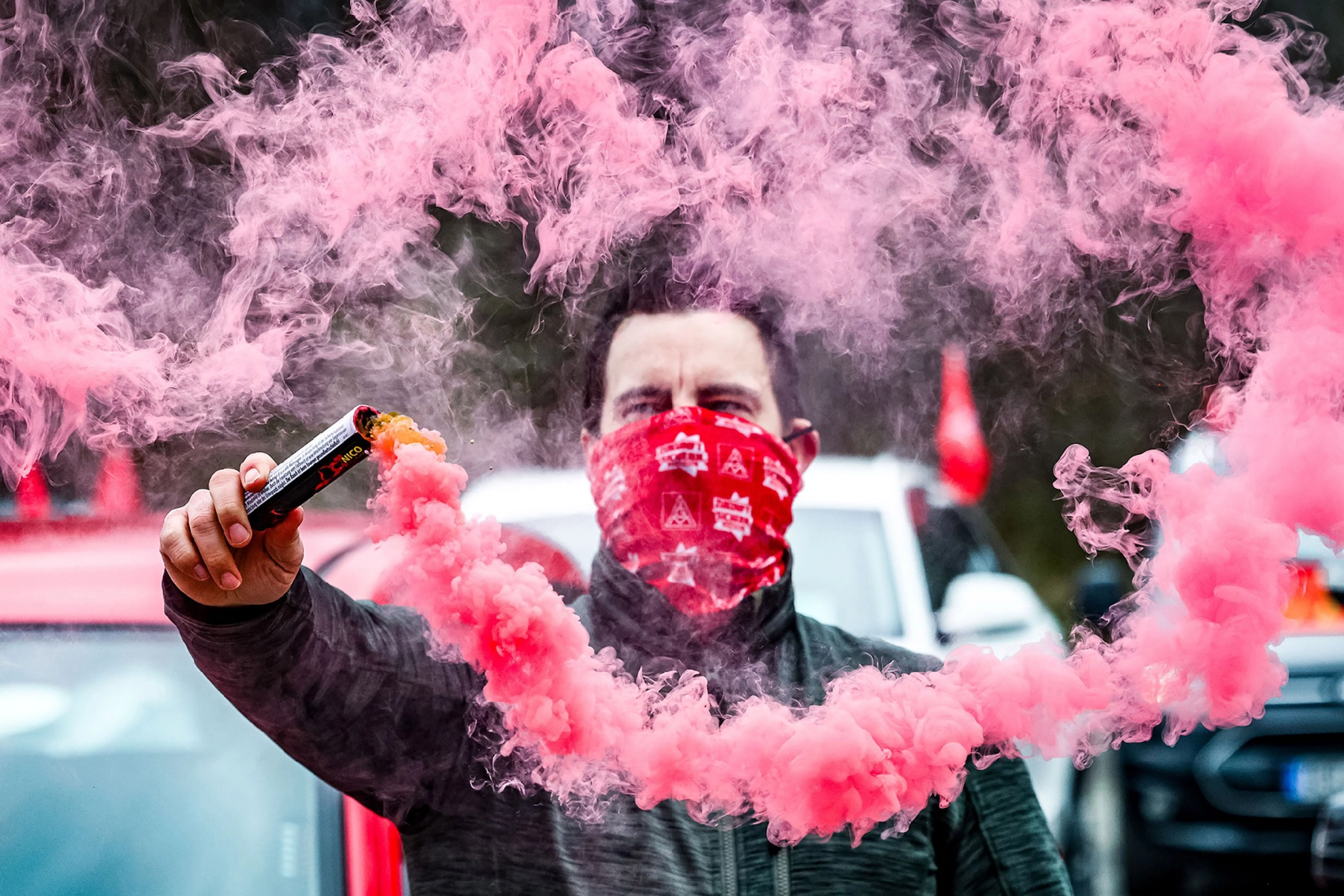 IG Metall Aktion, Nebel